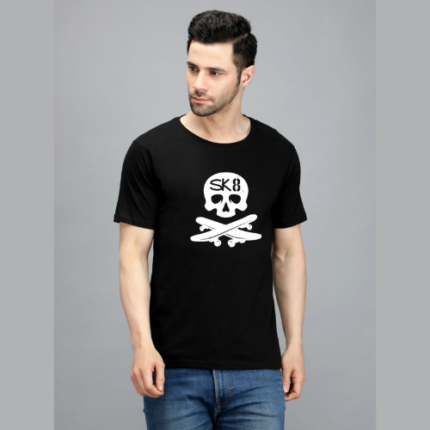 Cotton Men’s Regular Skull Printed T-shirt