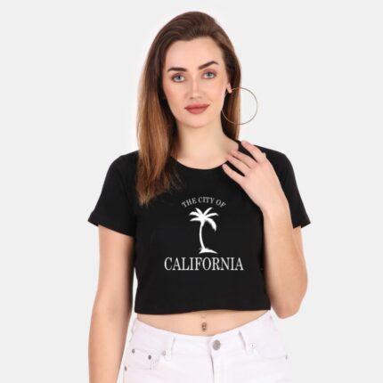 Cotton Tree City Printed Crop Top