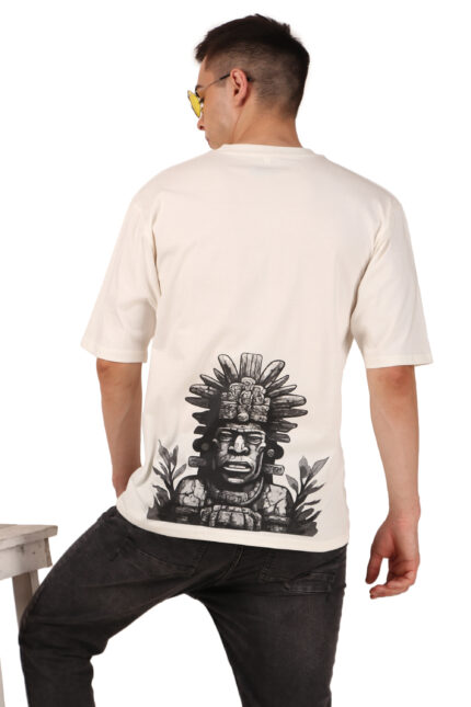 Cotton Men’s Oversized Methological Printed T-shirt