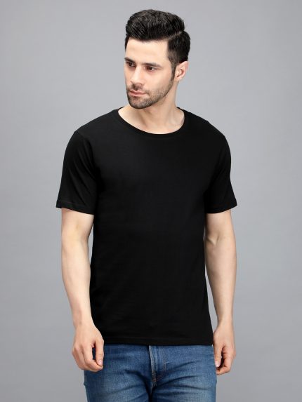 Cotton Men’s Regular Plain T-shirt