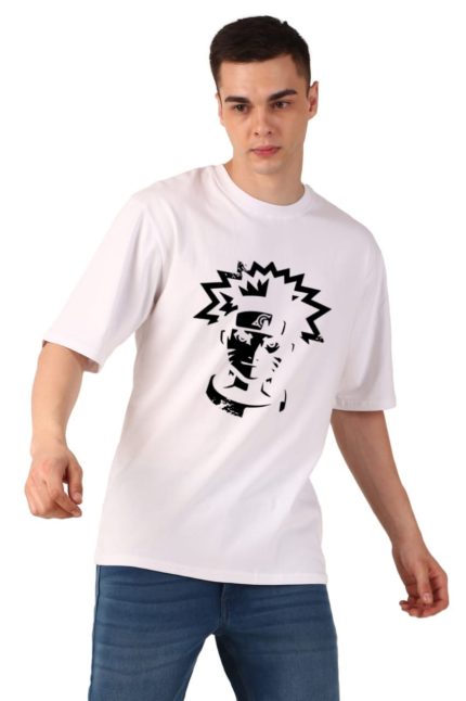 Cotton Men’s Oversized Naruto Printed T-shirt