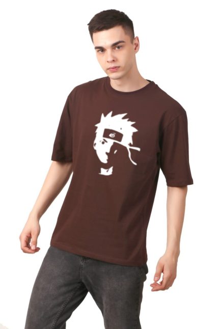 Cotton Men’s Oversized Naruto Printed T-shirt