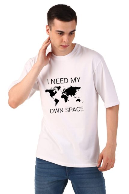 Cotton Men’s Oversized Own Space Printed T-shirt