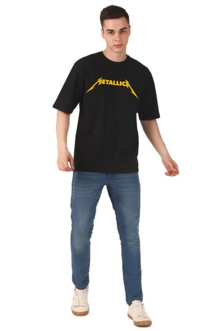 Cotton Men’s Oversized Metallica Printed T-shirt