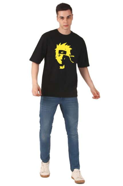Cotton Men’s Oversized Naruto Printed T-shirt