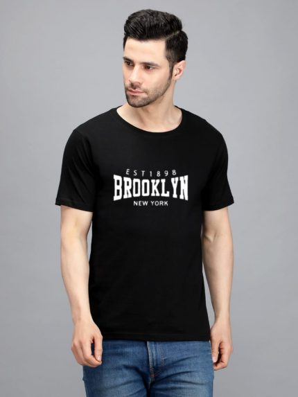 Cotton Men’s Regular Brooklyn Printed T-shirt