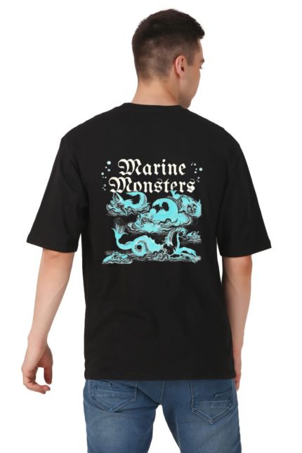 Cotton Men’s Oversized Monsters Printed T-shirt