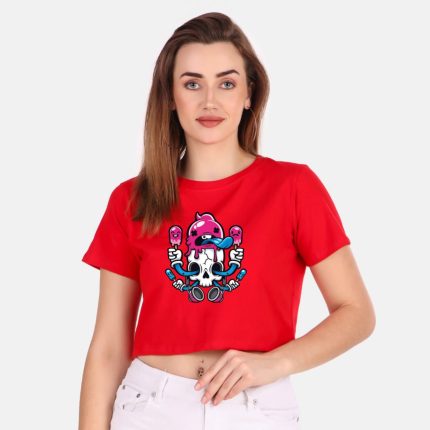 Cotton Printed Crop Top