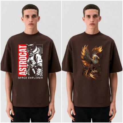 100% Cotton Combo Of 2 Printed Mens Oversized