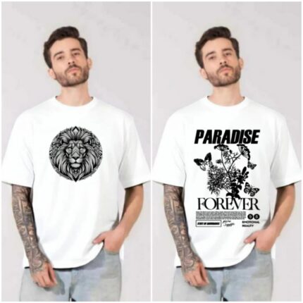 100% Cotton Combo Of 2 Printed Mens Oversized